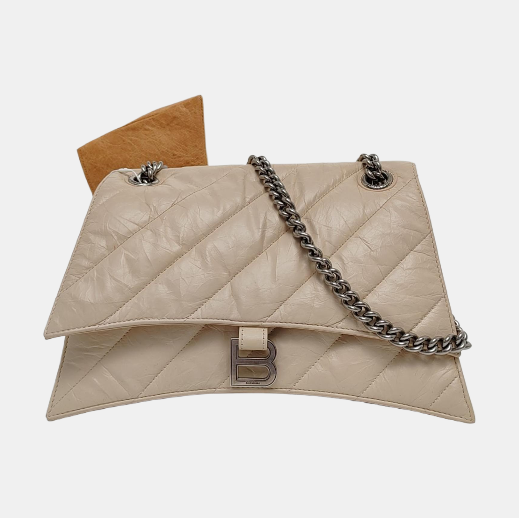 Crush Medium Quilted Calfskin Beige