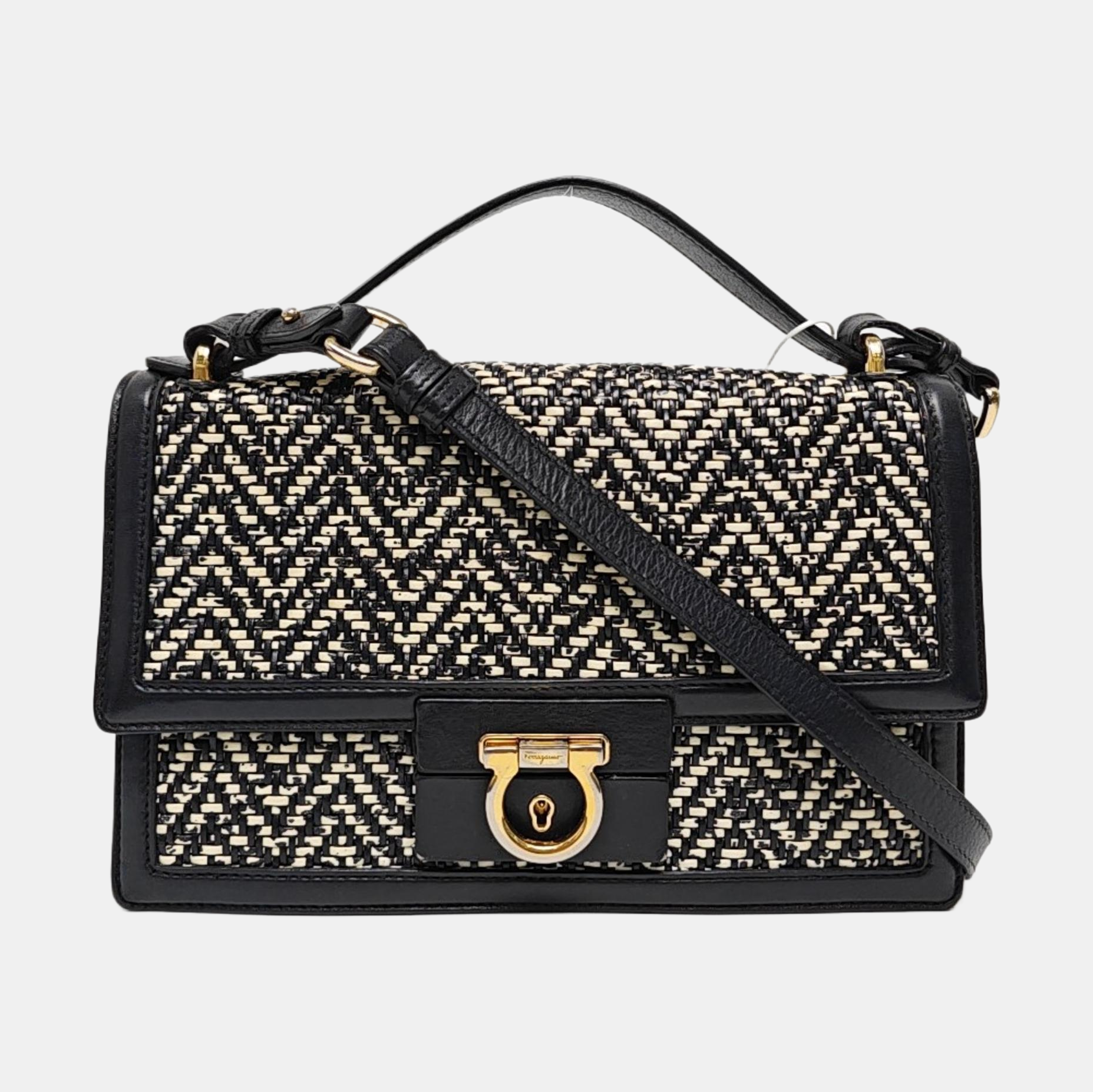 Calfskin Shoulder Bag Black