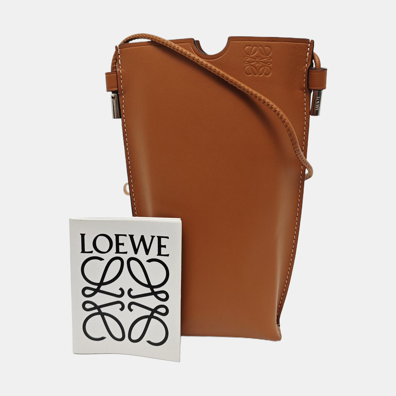 Calfskin Shoulder Bag Brown