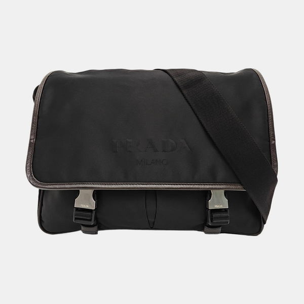 Nylon Shoulder Bag Black