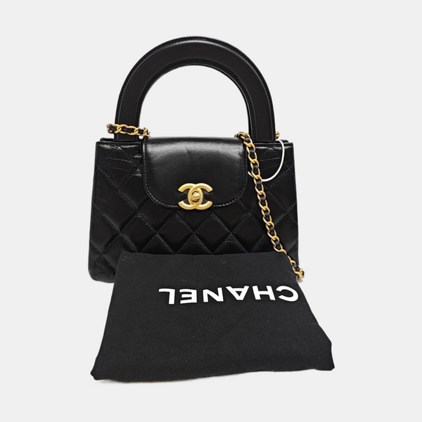 KELLY Mini Quilted Calfskin Black