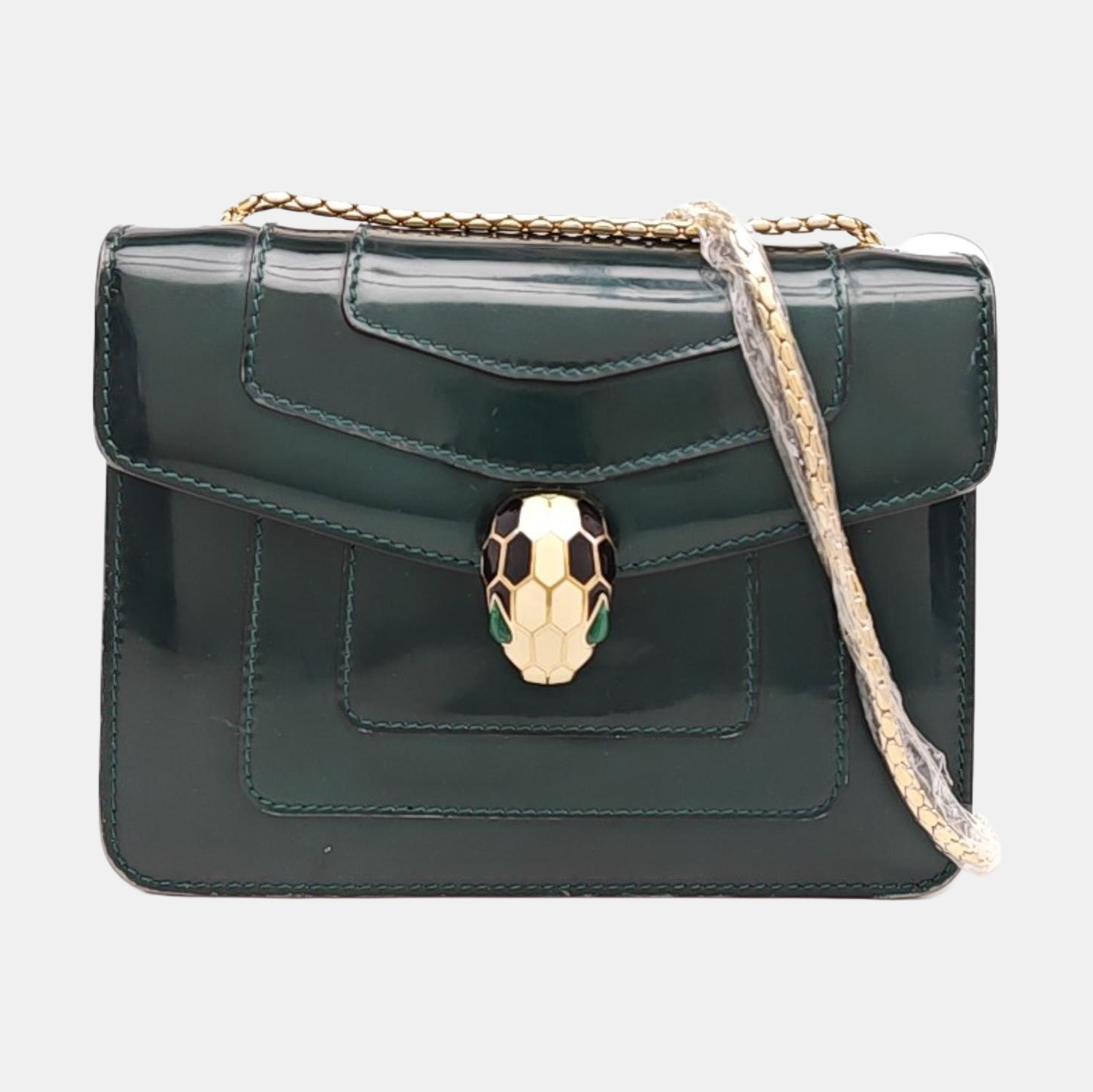 SERPENTI FOREVER Small Patent Leather Green