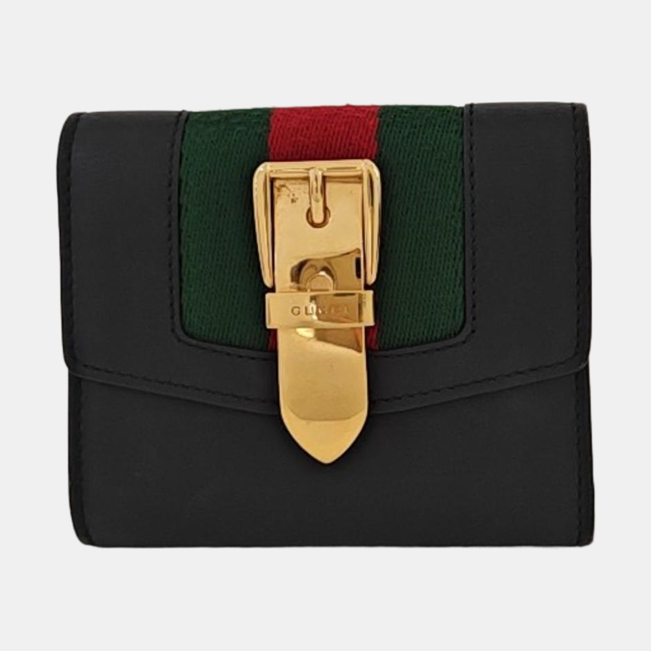 Sylvie Calfskin Black Wallet