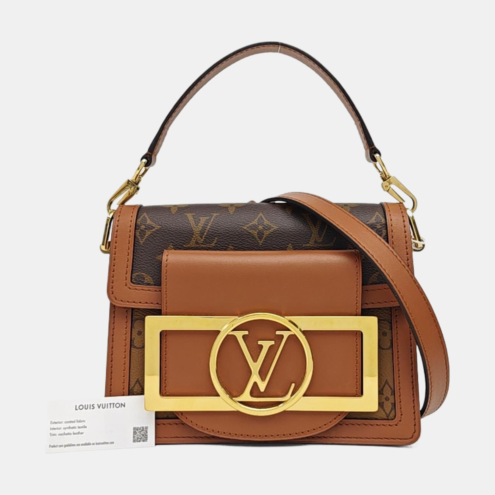 DAUPHINE Mini Monogram Coated Canvas Brown