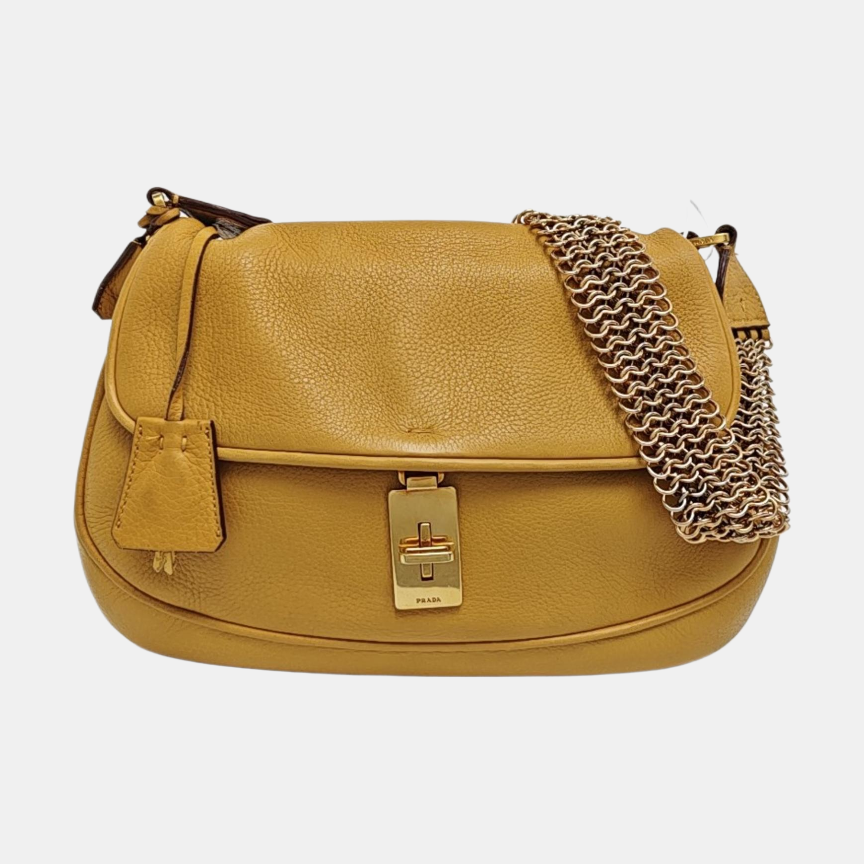 Calfskin Top Handle Bag Brown