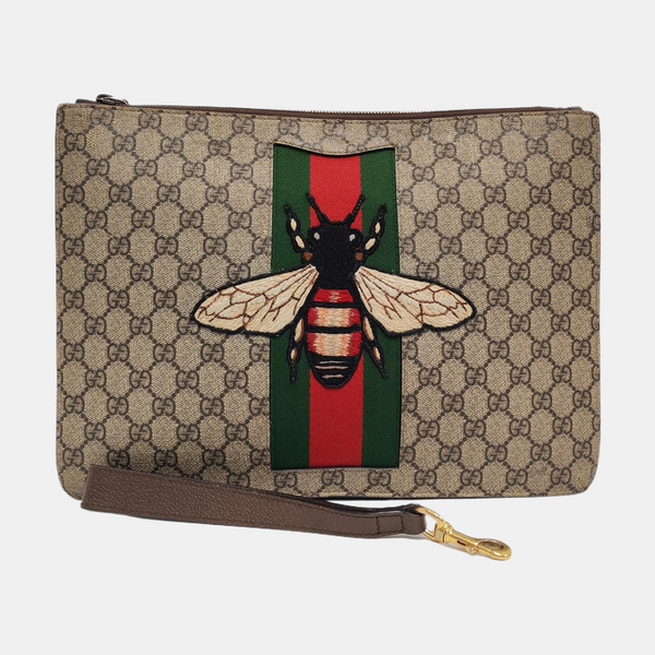 GG Supreme Monogram Coated Canvas Brown