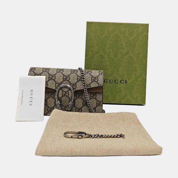 Authenticated pre-owned  Dionysus Super Mini Monogram Coated Canvas Beige - Shoulder Bag at Looply