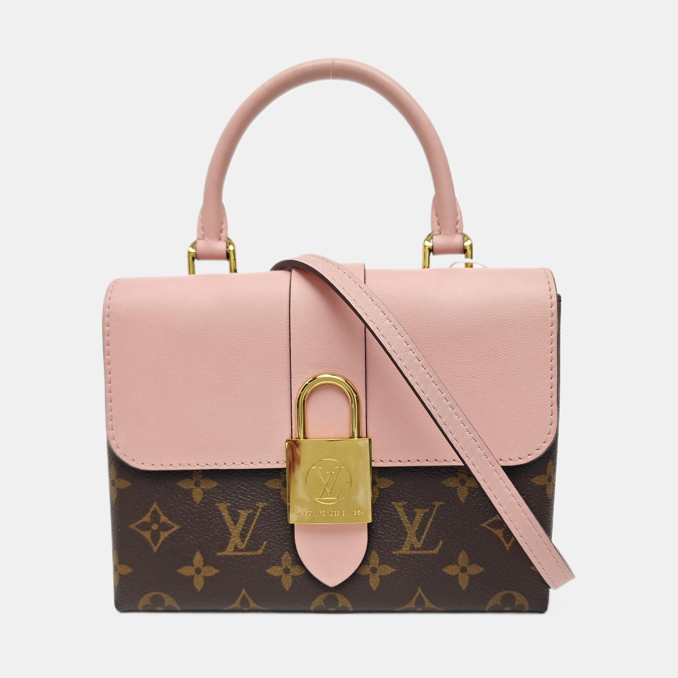 LOCKY BB Monogram Coated Canvas Pink
