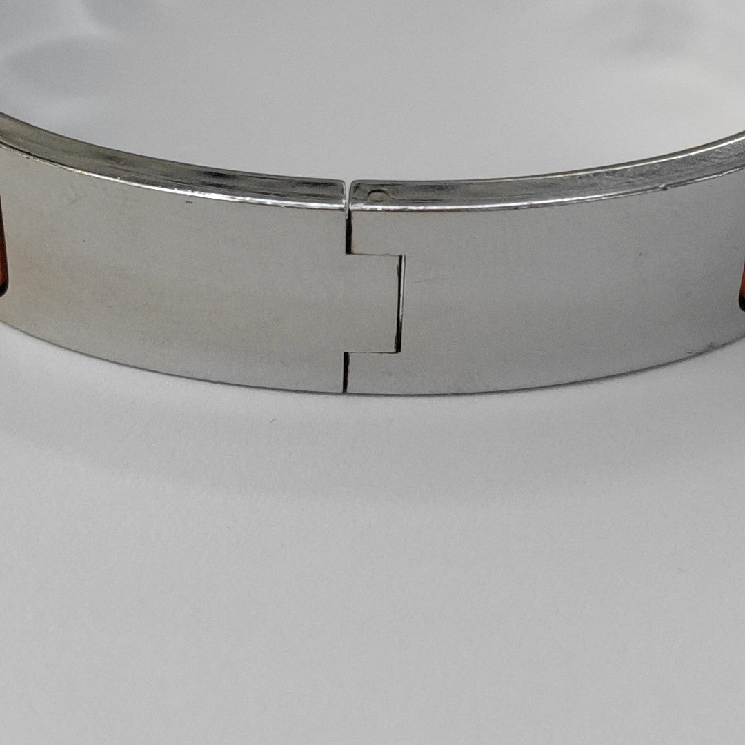 Clic H Metal Orange Bangle