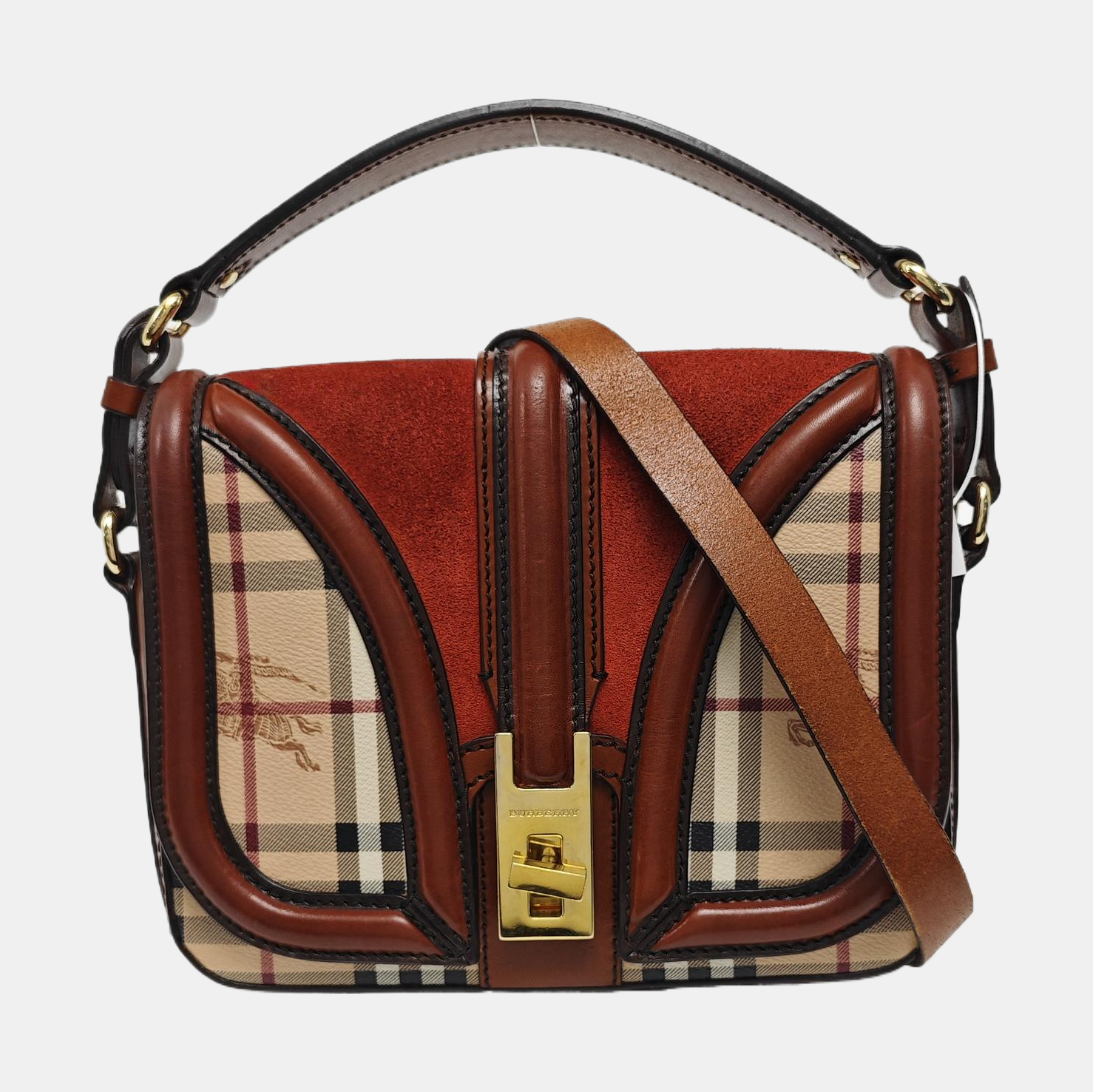 Coated Canvas Shoulder Bag Beige