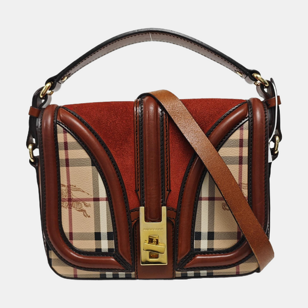 Coated Canvas Shoulder Bag Beige