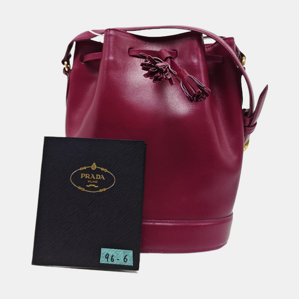 Calfskin Bucket Bag Red