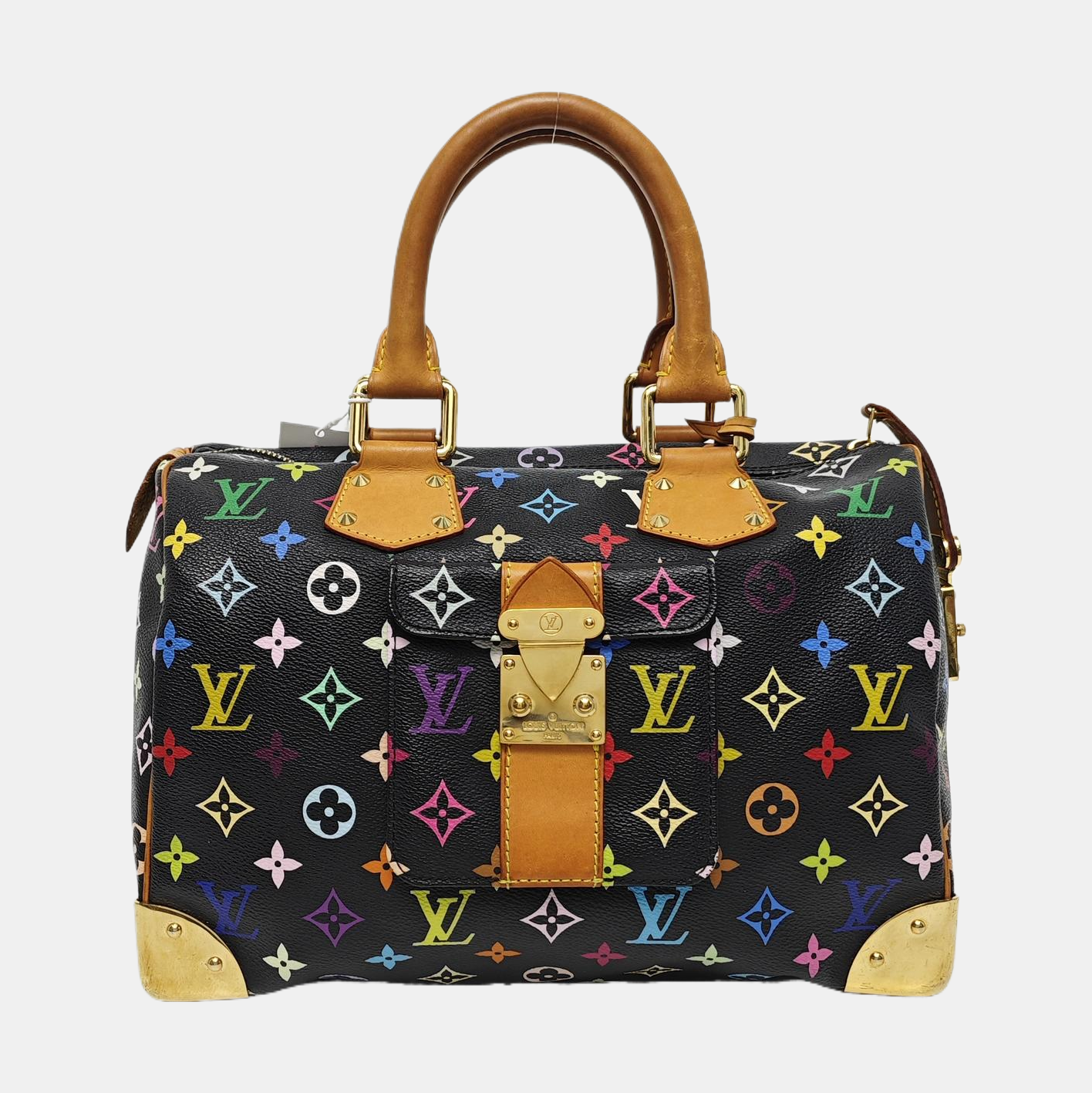 SPEEDY 30 Monogram Coated Canvas Black