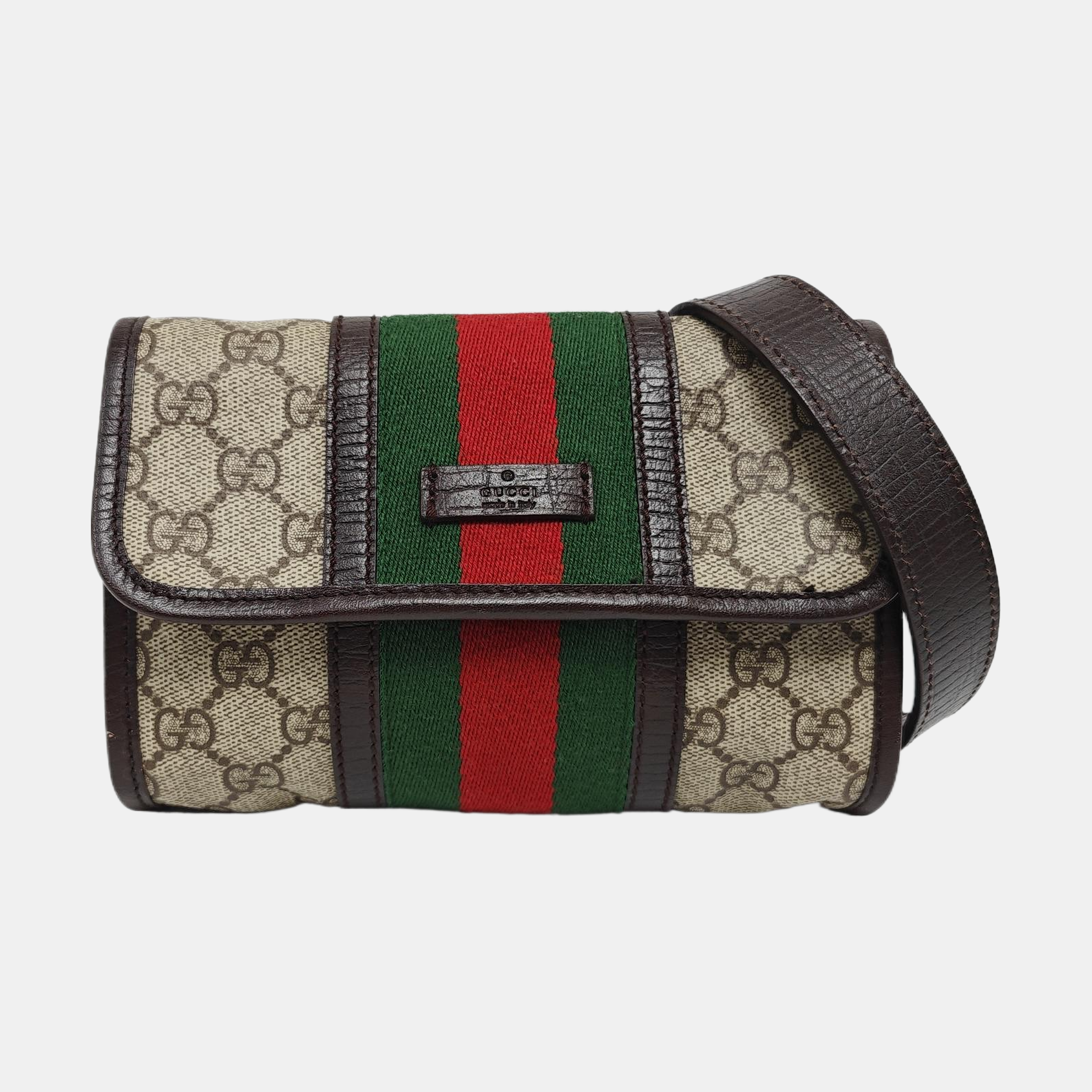 Coated Canvas Belt Bag Beige