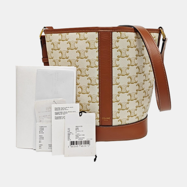 TRIOMPHE CANVAS Small Coated Canvas Beige