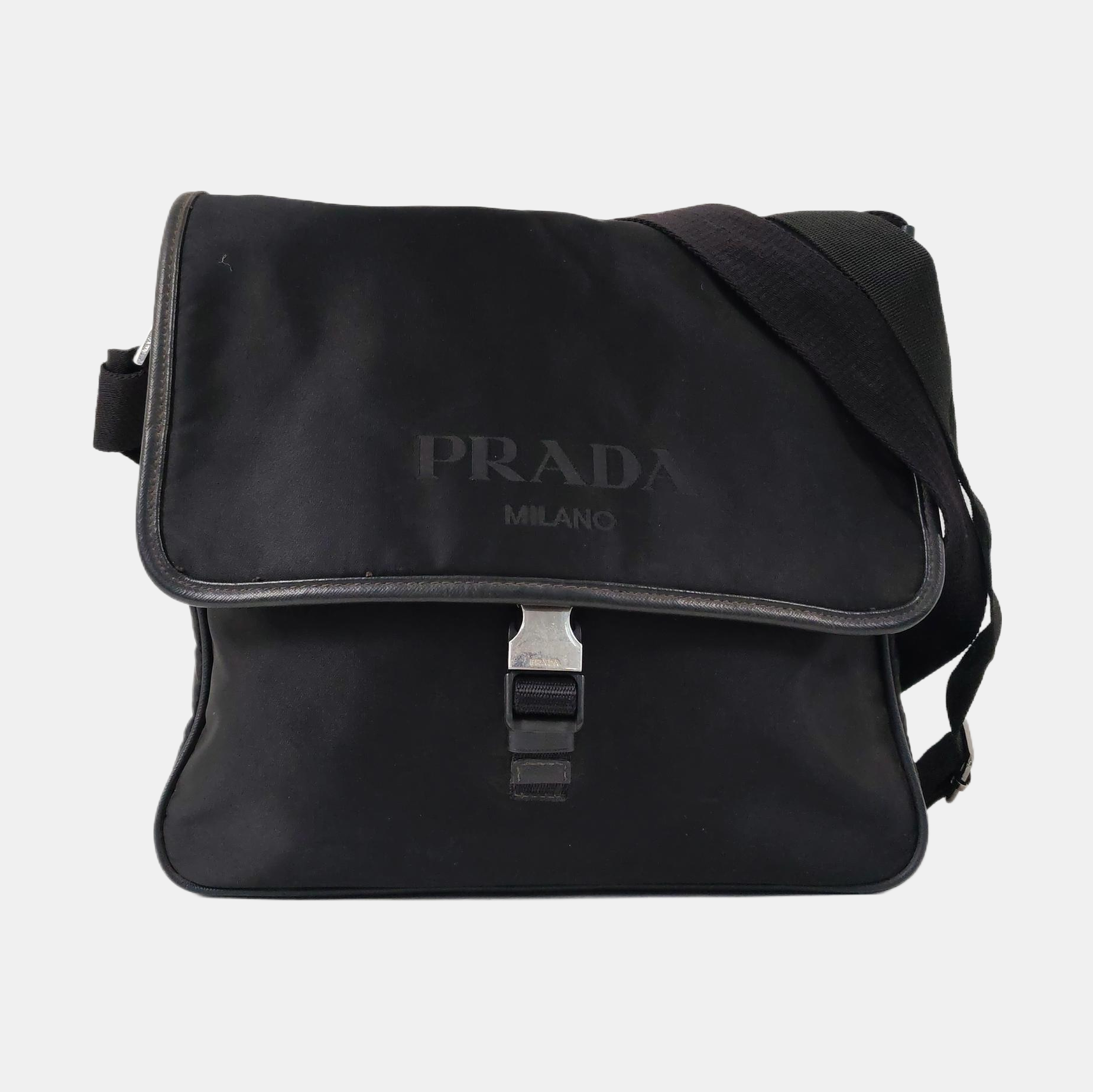 Nylon Shoulder Bag Black