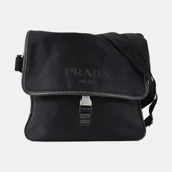 Nylon Shoulder Bag Black