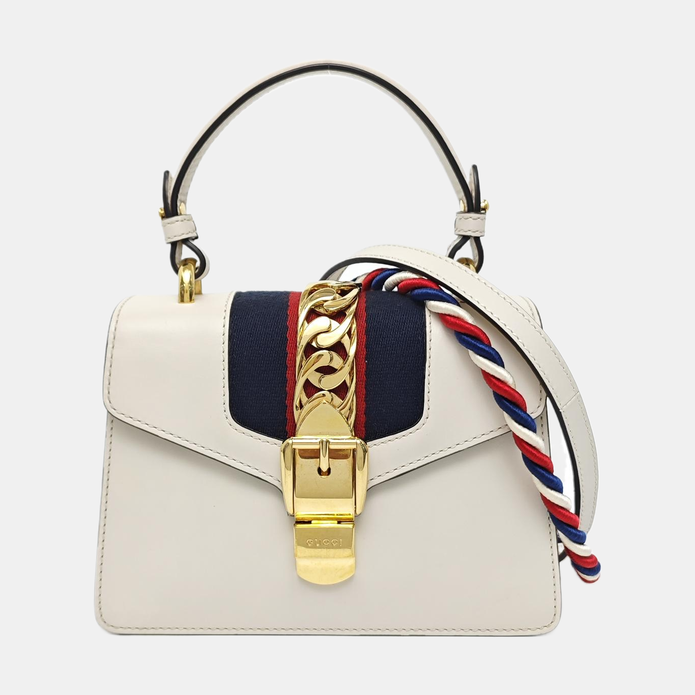 Sylvie Mini Calfskin White