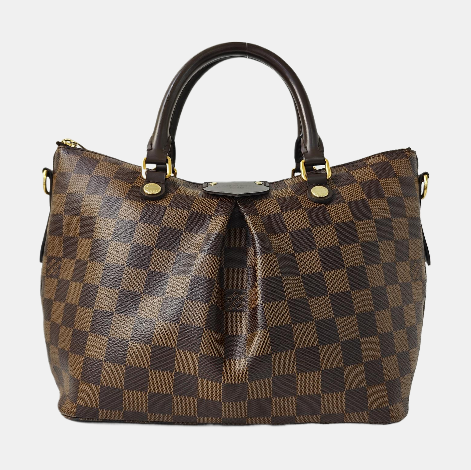 SIENA Damier Ebene Coated Canvas Brown
