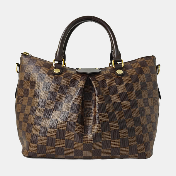 SIENA Damier Ebene Coated Canvas Brown