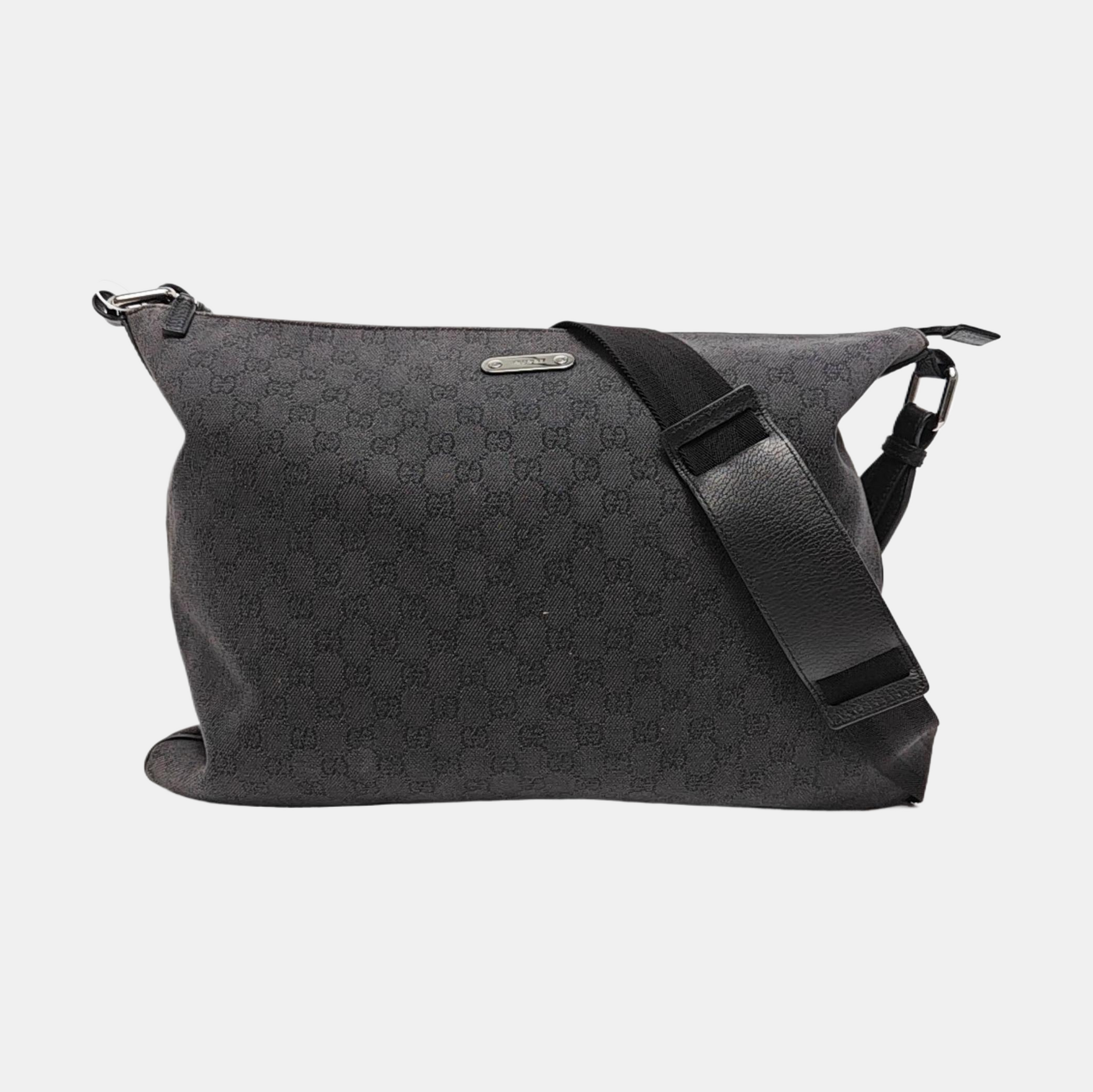 Monogram Canvas Shoulder Bag Brown