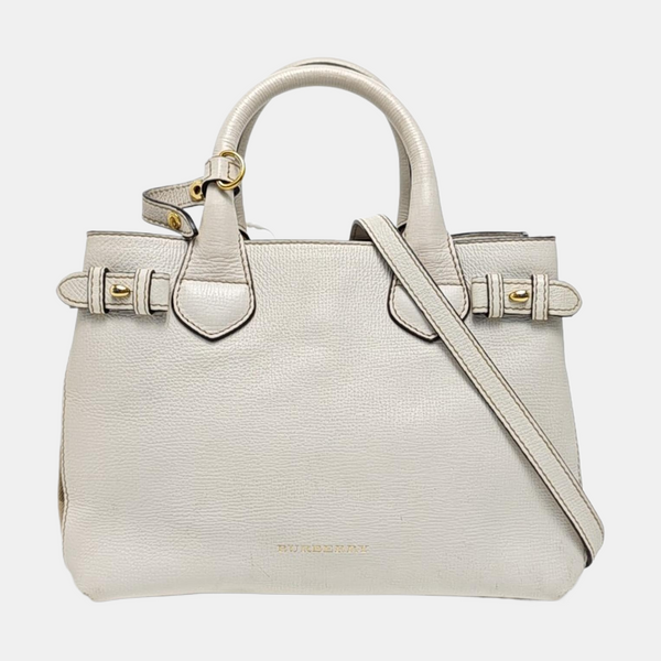 The Banner Small Calfskin Beige