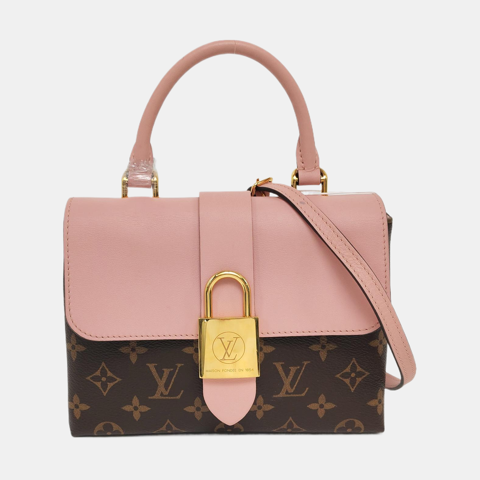 LOCKY BB Monogram Coated Canvas Pink