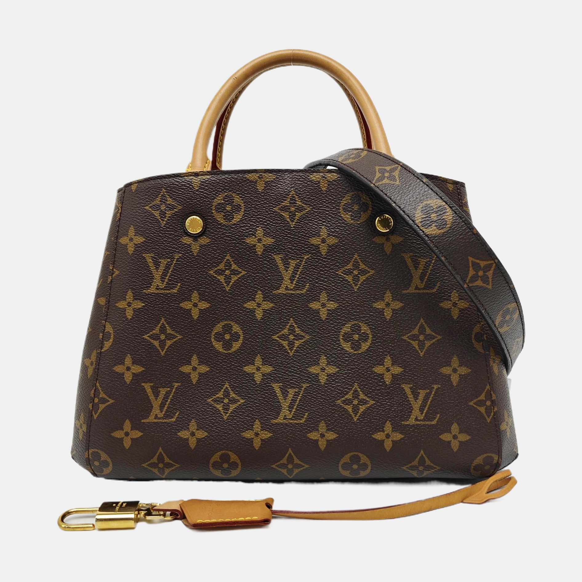 MONTAIGNE Monogram Coated Canvas Brown