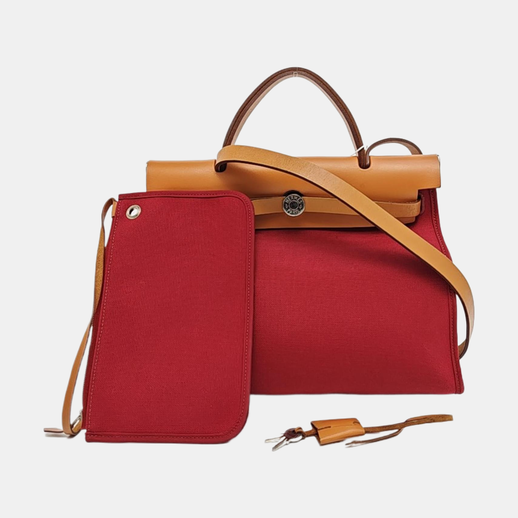 Authenticated pre-owned  Herbag 31 Canvas Red - Shoulder Bag at Looply