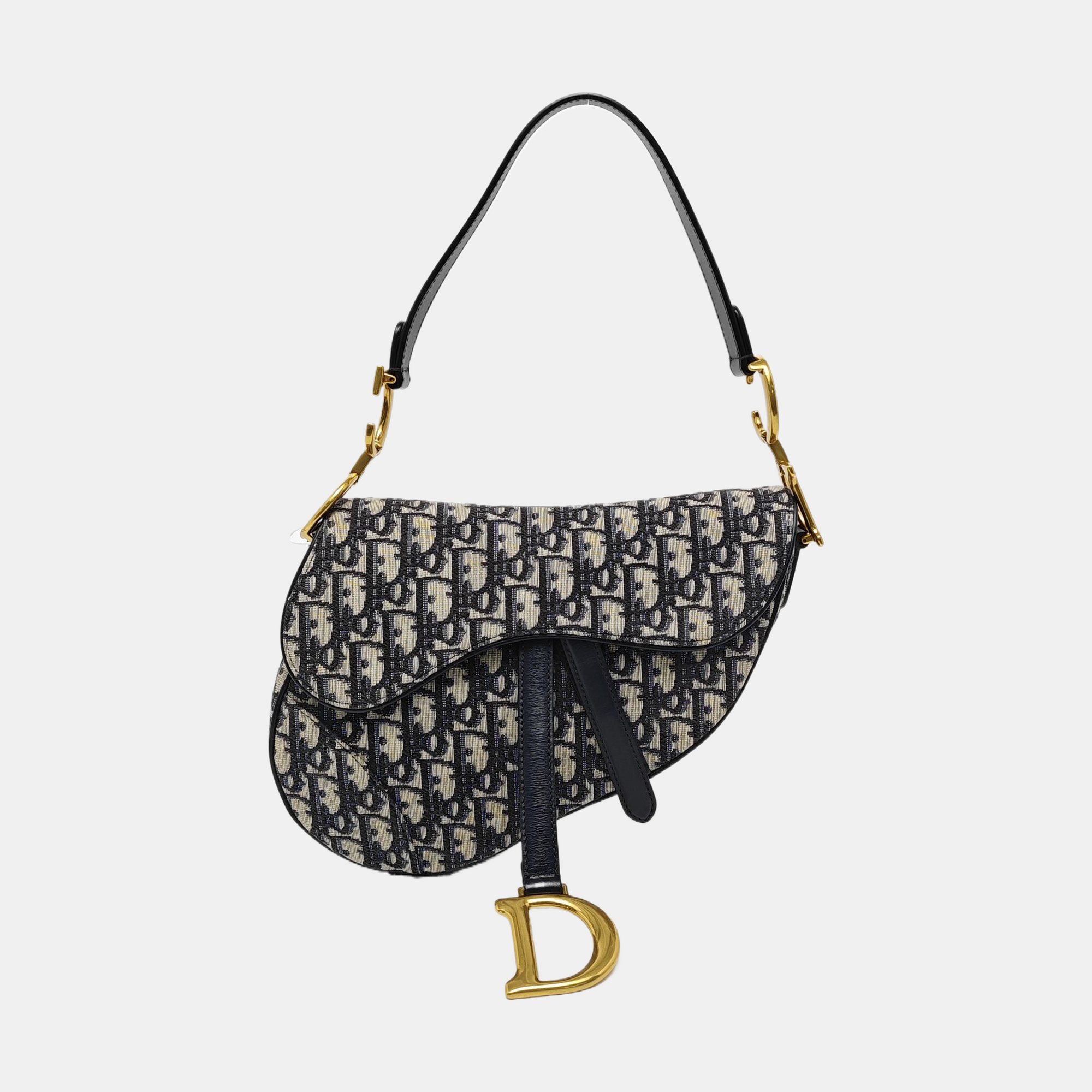 Saddle Medium Monogram Canvas Blue