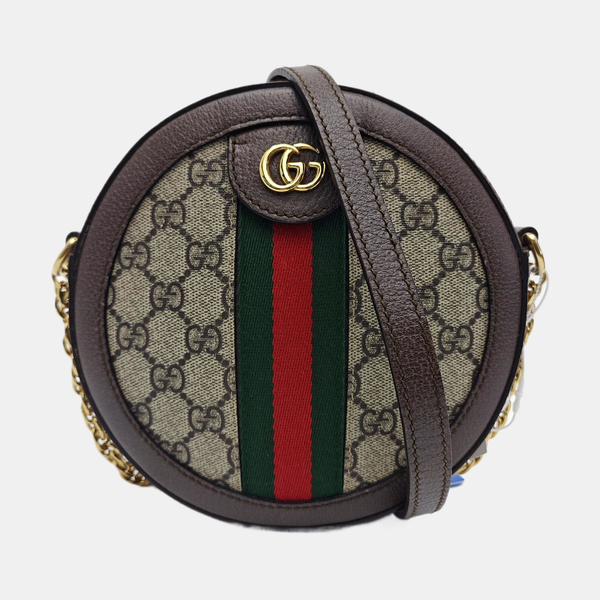 Ophidia Mini Monogram Coated Canvas Beige