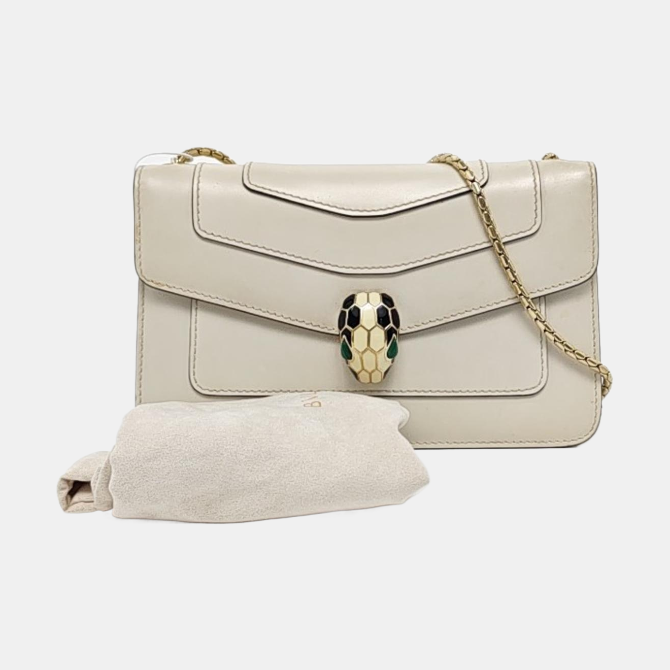 SERPENTI FOREVER Small Calfskin White