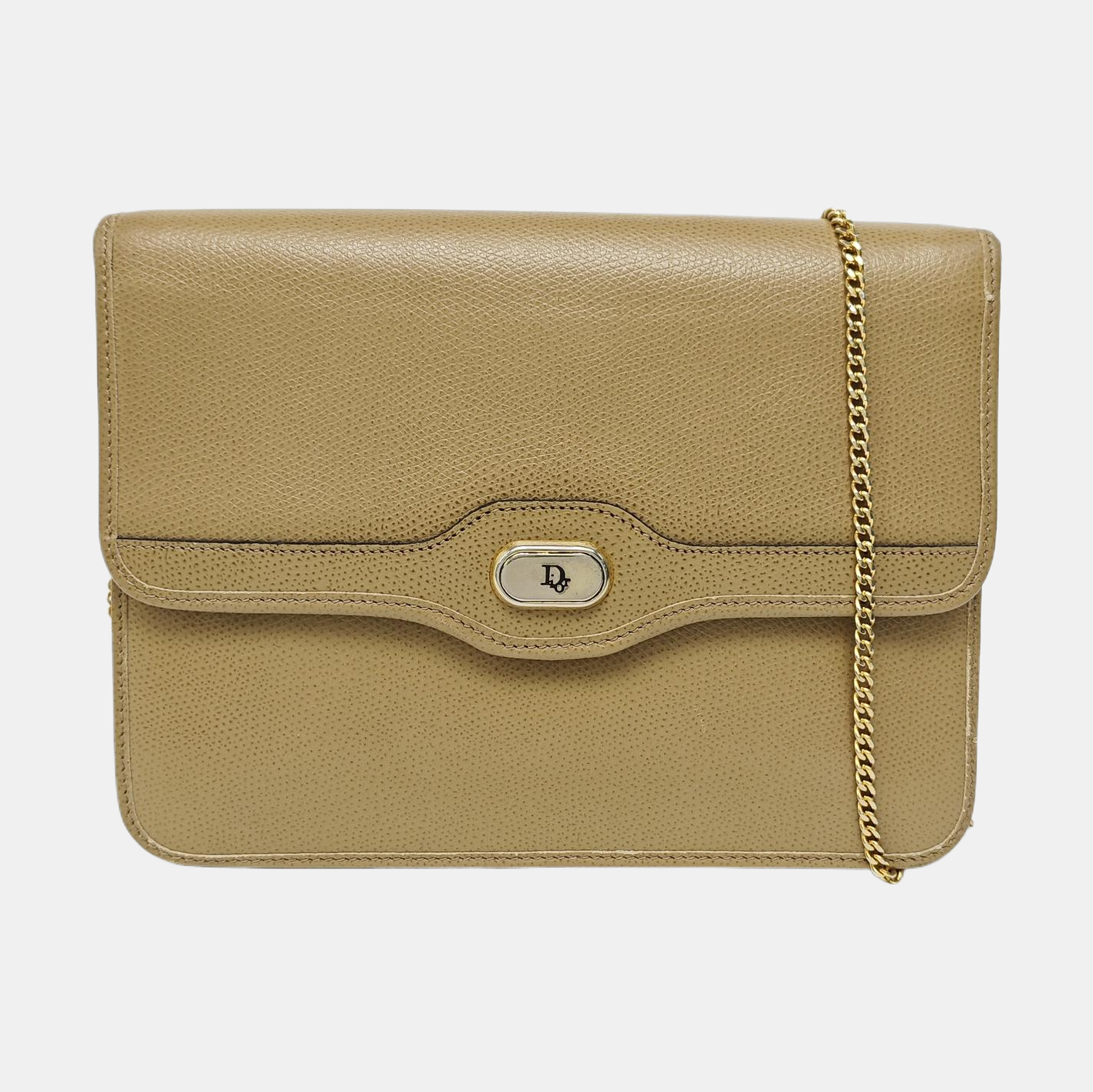 Calfskin Shoulder Bag Beige