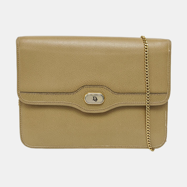 Calfskin Shoulder Bag Beige
