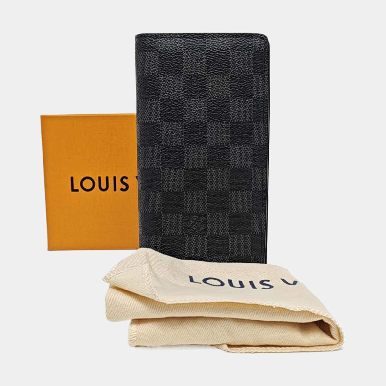 BRAZZA Damier Graphite Coated Canvas Black Wallet