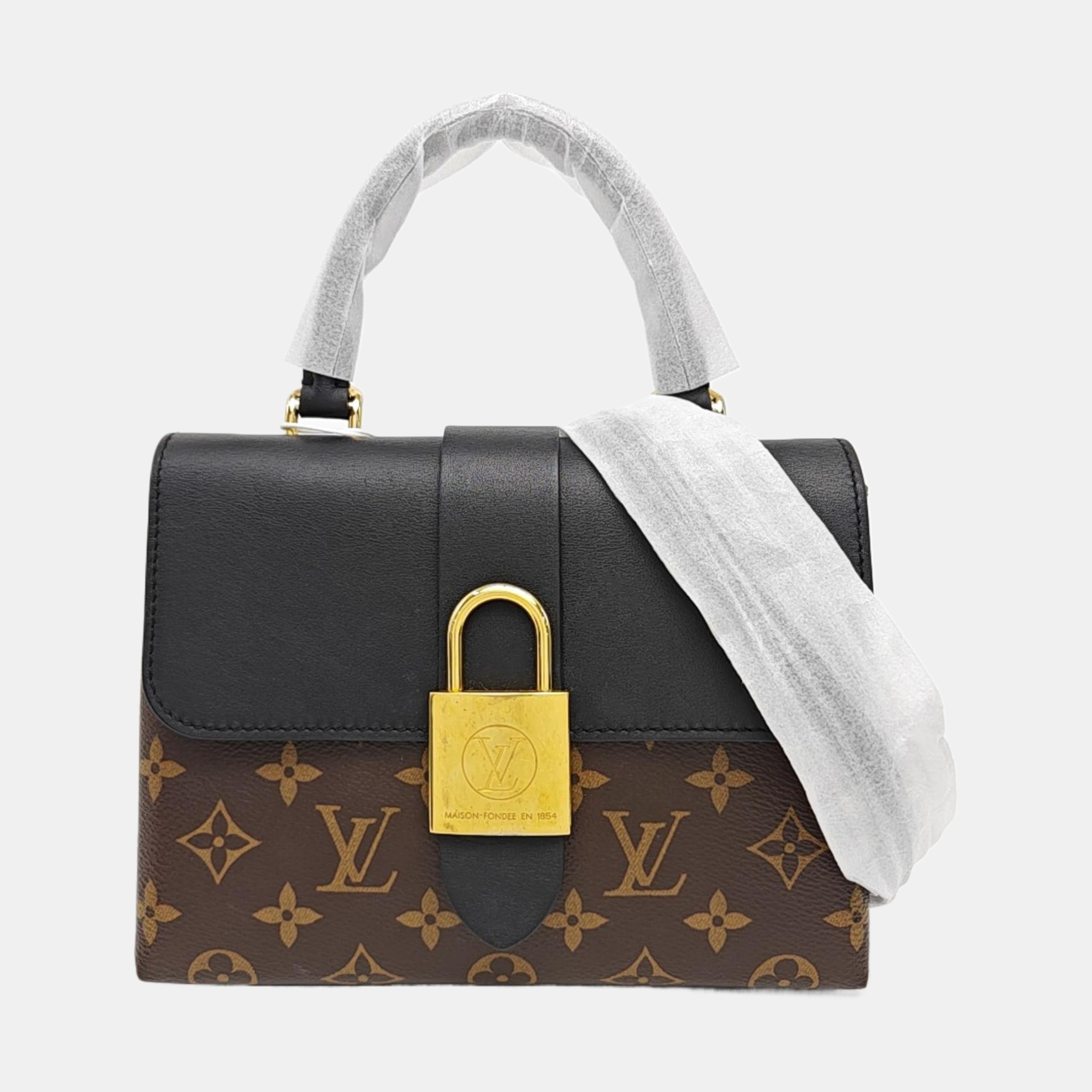 LOCKY BB Monogram Coated Canvas Brown