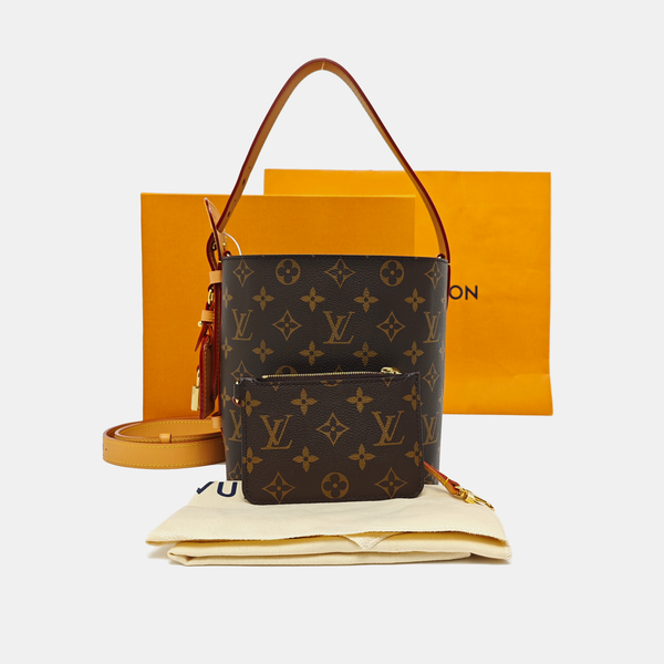 ALL IN BB Monogram Coated Canvas Brown