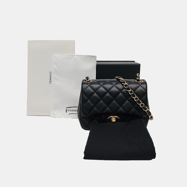 CLASSIC FLAP Mini Quilted Lambskin Black