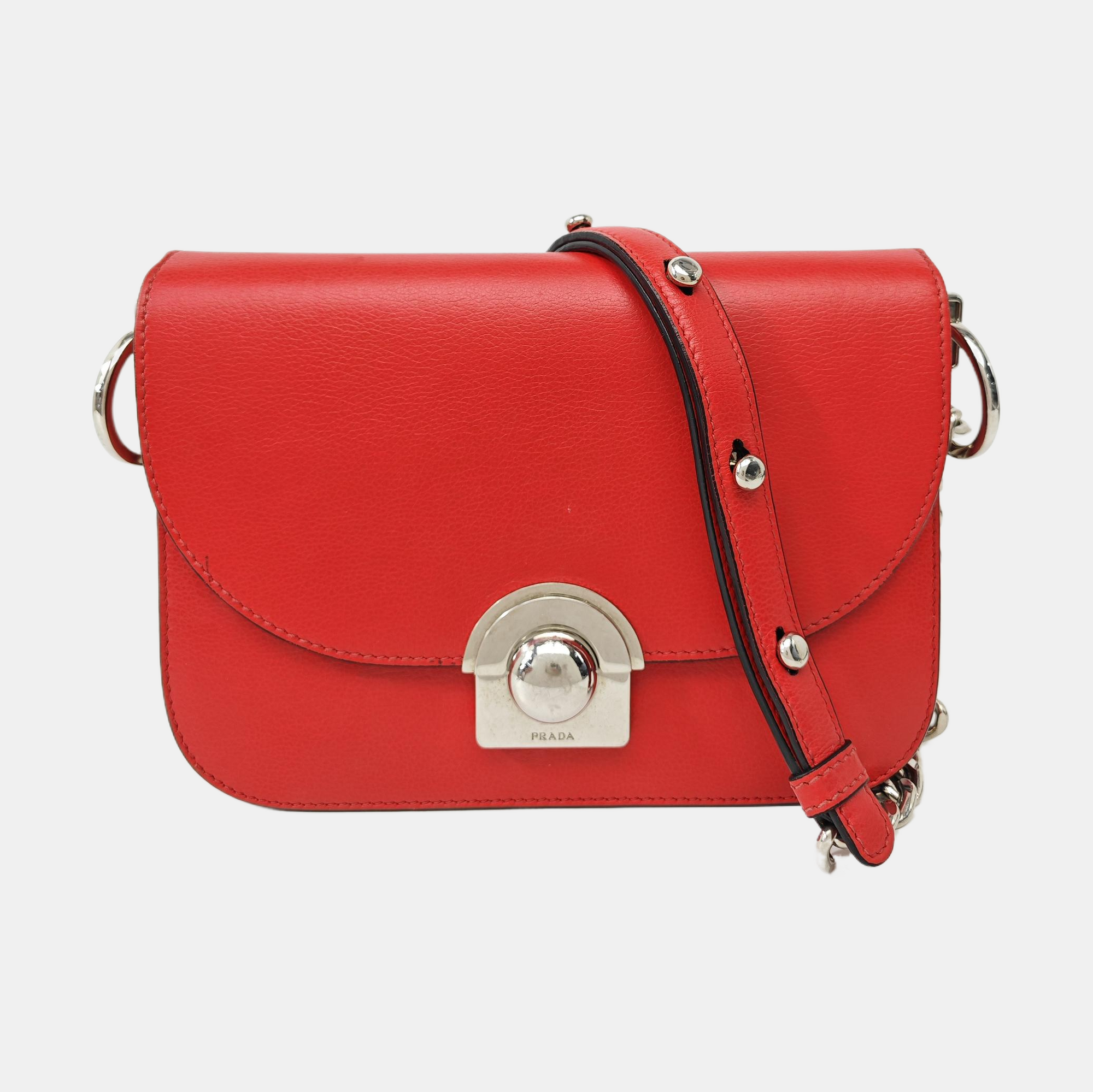 Calfskin Shoulder Bag Red