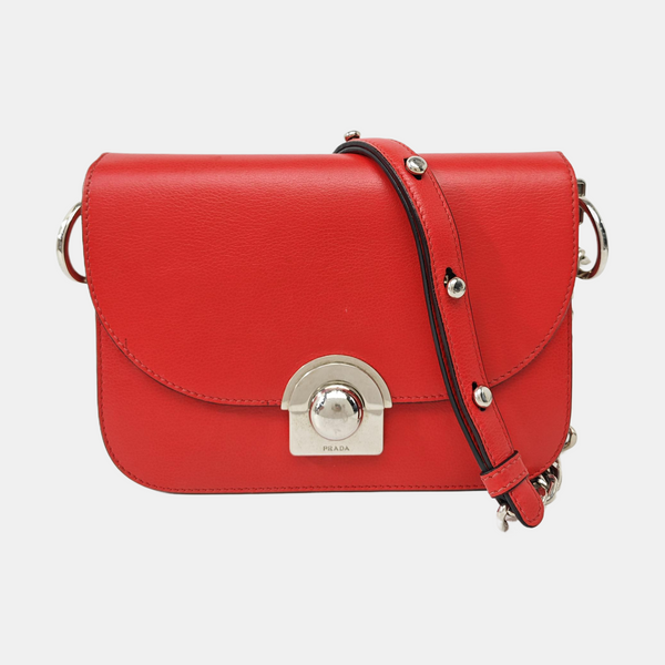 Calfskin Shoulder Bag Red