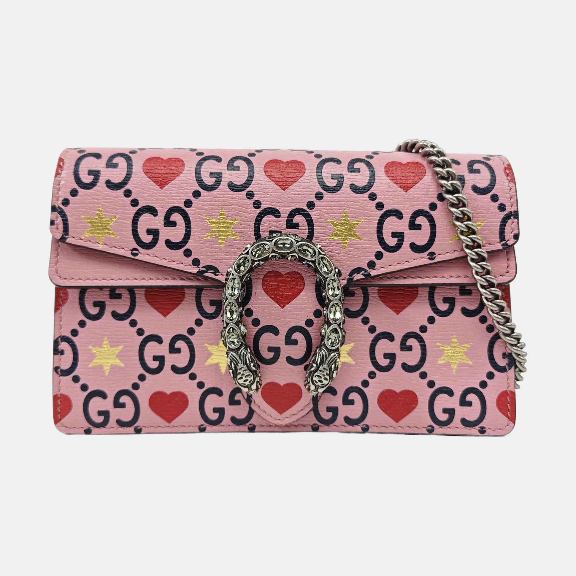 Dionysus Super Mini Monogram Calfskin Pink