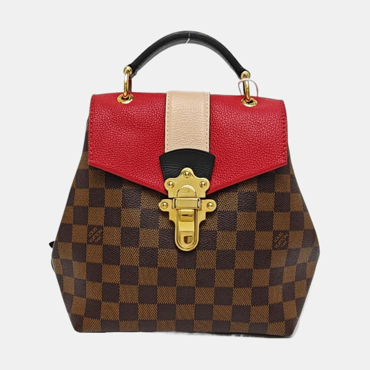 CLAPTON Damier Ebene Coated Canvas Brown