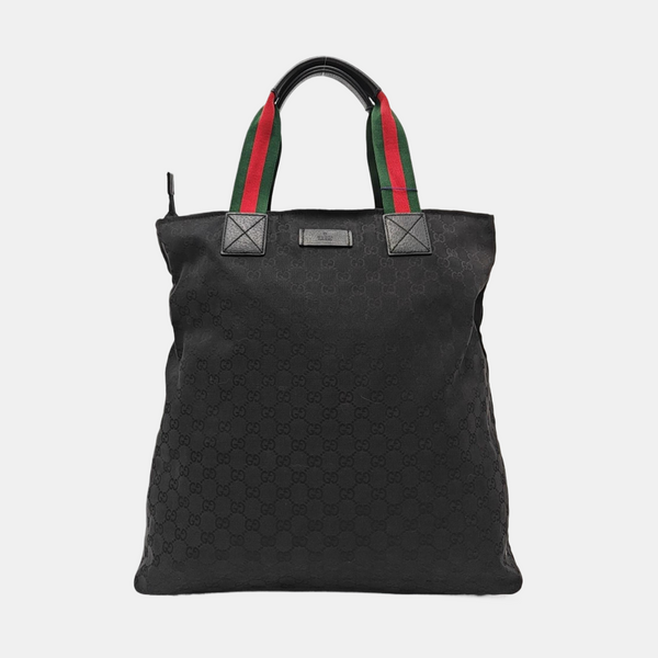 Monogram Canvas Tote Bag Black