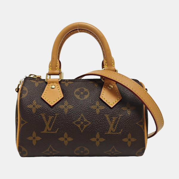 SPEEDY Nano Monogram Coated Canvas Brown