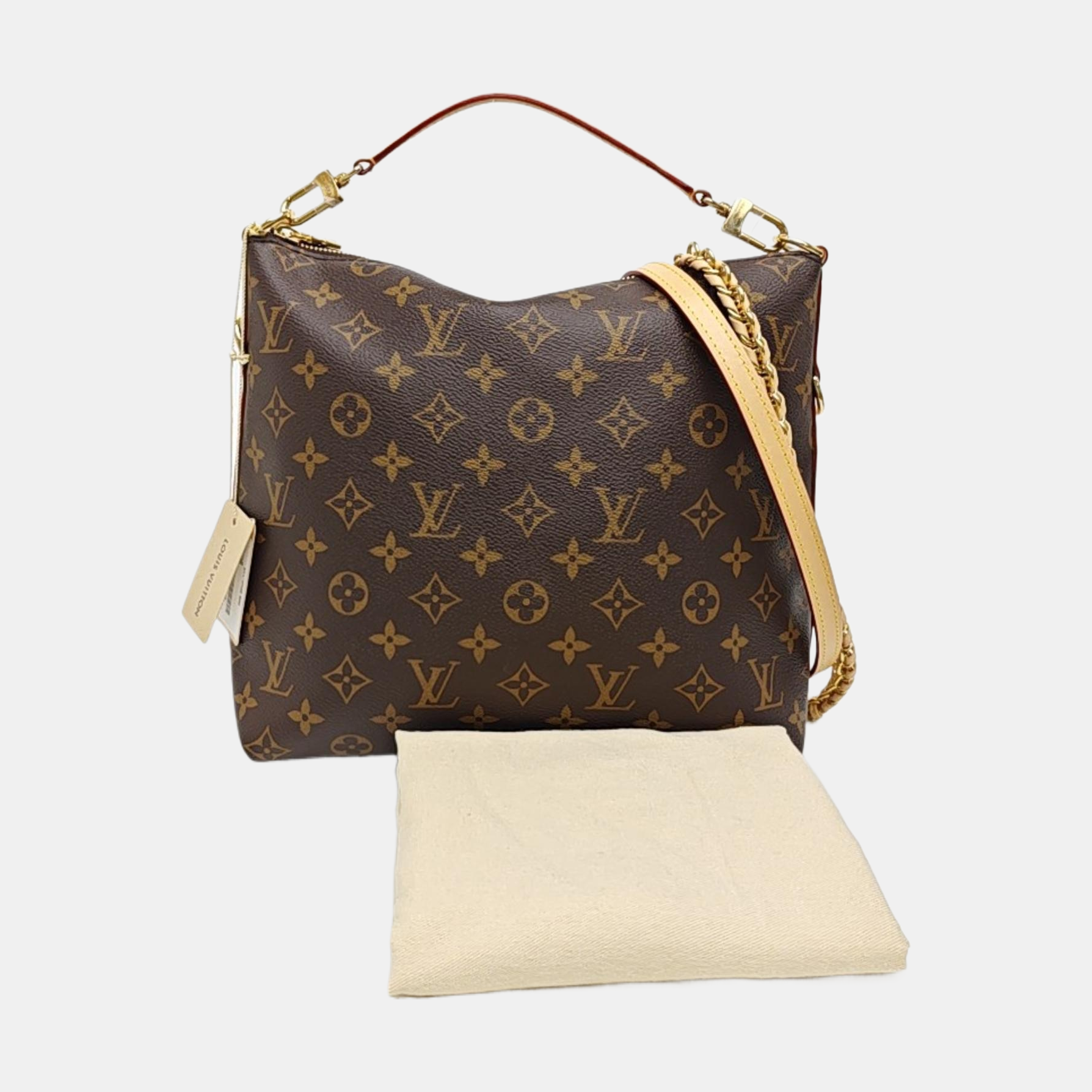 Monogram Coated Canvas Shoulder Bag Brown