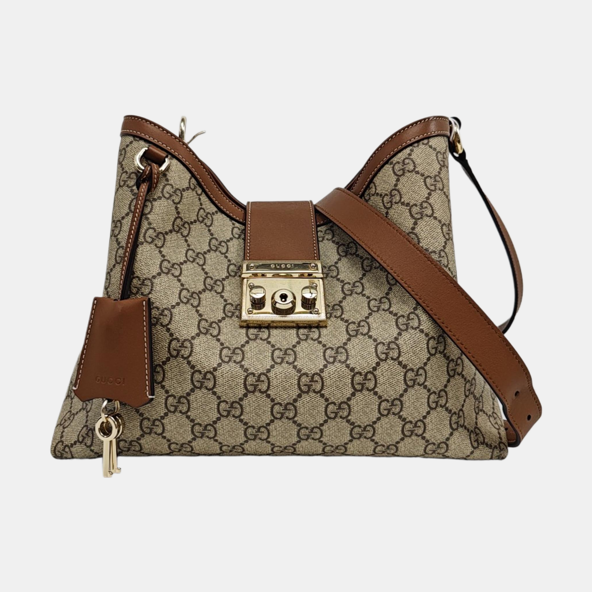 Padlock Medium Monogram Canvas Beige