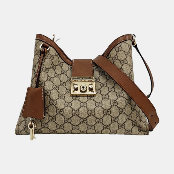 Padlock Medium Monogram Canvas Beige