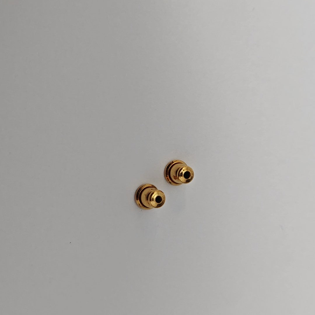 Metal Clear Stud Earrings