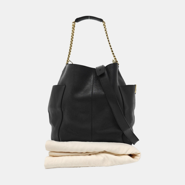 Calfskin Shoulder Bag Black