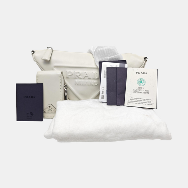 Triangle Calfskin White